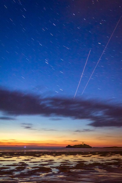 Star trails - Gwithian - Lighthouse @GrtTweets